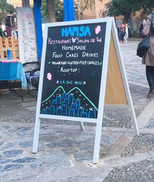 Sign at Hamsa in Chefchaouen