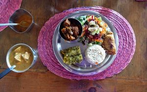 Vegan Thali at Govinda Ram in Tepoztlan