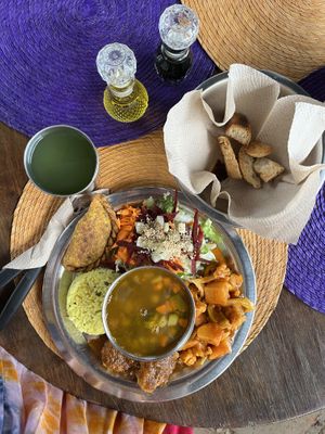 Plate of the day  at Govinda Ram in Tepoztlan
