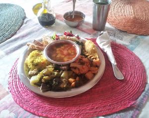 Delicious vegan Indian lunch at Govinda Ram in Tepoztlan