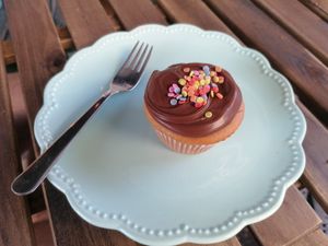 Vegan Nutella muffin at Sugar Rabbit Kaffé in Albufeira