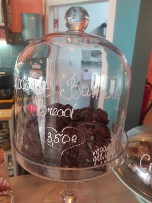 Vegan  gf chocolate banana bread at Sugar Rabbit Kaffé in Albufeira