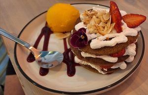 Cocoberry Pancakes with icecream at Sugar Rabbit Kaffé in Albufeira