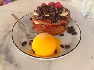 No tella pancakes at Sugar Rabbit Kaffé in Albufeira