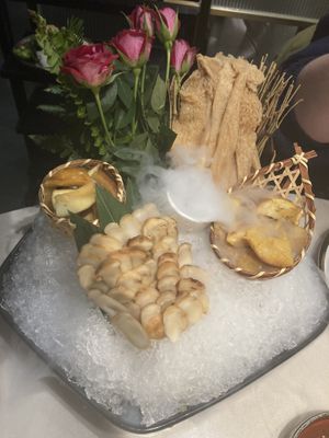 Fresh mushrooms for the Mushroom Broth  at Yangege 焱格格蔬食料理火锅 in Shanghai