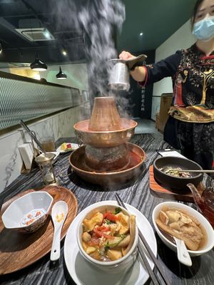   at Yangege 焱格格蔬食料理火锅 in Shanghai
