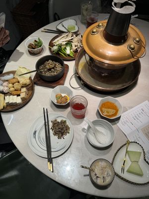 The truffle fried rice was next level   at Yangege 焱格格蔬食料理火锅 in Shanghai