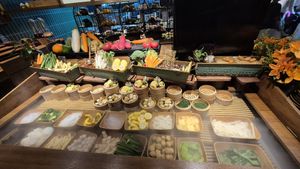 Veggies for the hotpot at Yangege 焱格格蔬食料理火锅 in Shanghai