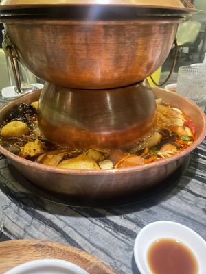   at Yangege 焱格格蔬食料理火锅 in Shanghai