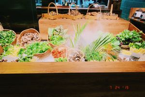 Veg area at Yangege 焱格格蔬食料理火锅 in Shanghai