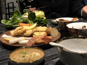 All from the buffet at Yangege 焱格格蔬食料理火锅 in Shanghai