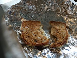 Vegan grilled cheese at Think Coffee in New York City