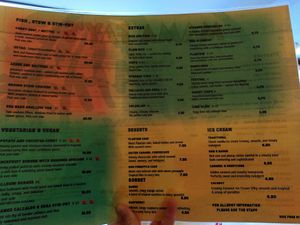 Dessert menu (July 2025) at Mama Fay's in Aberystwyth