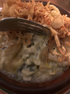 Späzli w leek and fried onions (31.-) at Trudelkeller in Baden