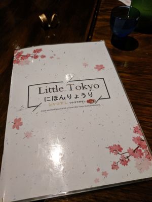 Front of menu  at Little Tokyo in Galena