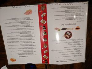 Menu pages at Little Tokyo in Galena