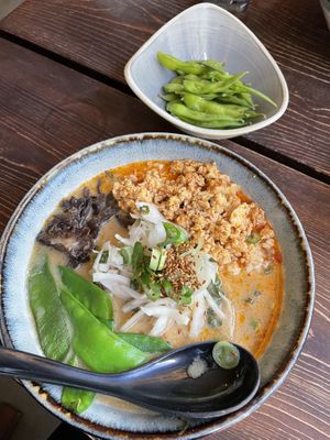 Vegan soymilch ramen   at Ramen X Ramen in Berlin