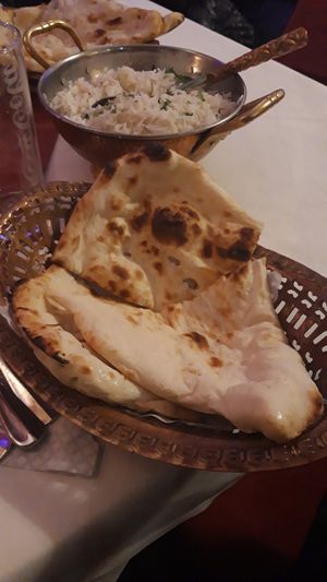 Naan and rice at Ganesha in Nuremberg