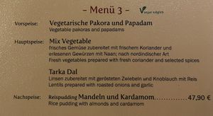Menu - extras/menus  at Ganesha in Nuremberg