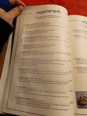 Vegan options at Ganesha in Nuremberg