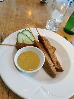 Faux chicken satay at Hoi-An in Bodmin