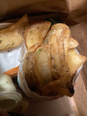 Crispy herb fries so perfect at PLNT Burger in Silver Spring