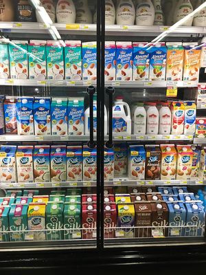 Dairy-free milks at Kirk Market in George Town
