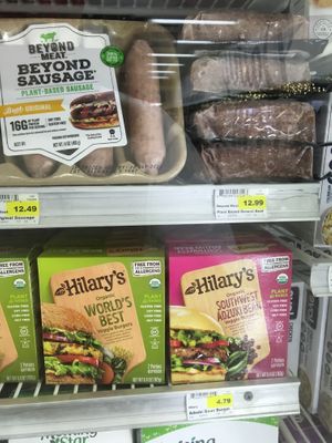 Good selection of Beyond Meat products...more expensive than Fosters at Kirk Market in George Town