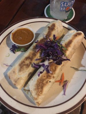 Veggie wrap (it’s okay not recommended) at Sunset House in George Town