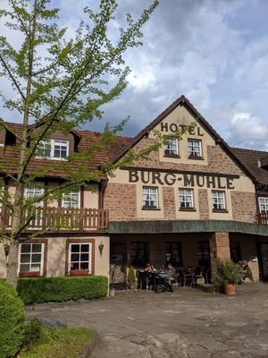 outside at La Fee in Gelnhausen