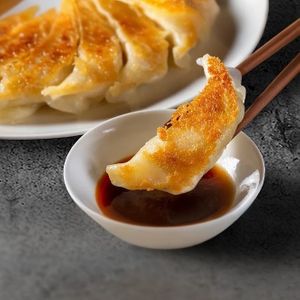 Gyoza (fried dumpling). It is developed for vegetarians !! at Kitano in La Marsa