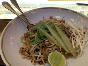 Pad Thai- I didn’t enjoy but I was full from the other amazing food. at JNcQUOI Asia in Lisbon
