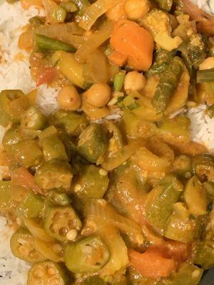 Vindi Masala and Vegetable Jalfrezi at New Paltz Indian Restaurant in New Paltz