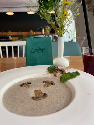 Mushroom vegan soup   at Garun in Yerevan