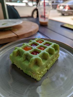 Pistachio cake at Garun in Yerevan