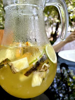Homemade pineapple lemonade at EL Garden in Yerevan