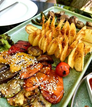 Grilled vegetable set at EL Garden in Yerevan