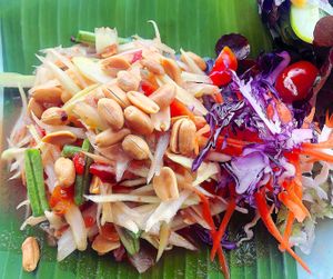 Som tam  at Mr Green in Chiang Mai