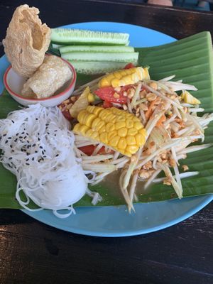 Som Tam papaya salad  at Mr Green in Chiang Mai