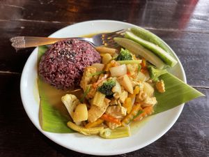 Yellow curry   at Mr Green in Chiang Mai