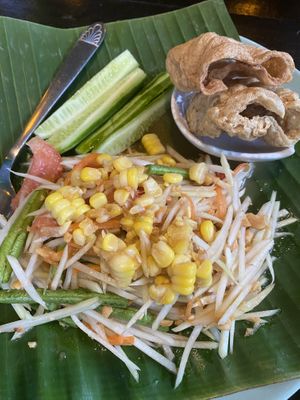 som tam  at Mr Green in Chiang Mai