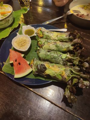 Spring rolls at Mr Green in Chiang Mai