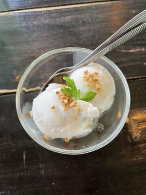 Coconut ice cream  at Mr Green in Chiang Mai