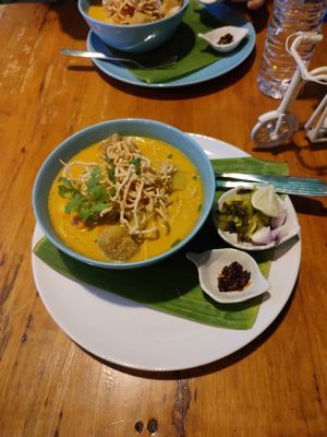 Khao soi at Mr Green in Chiang Mai