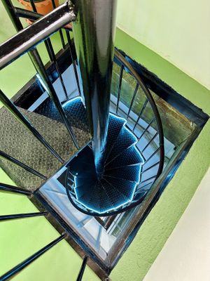 This staircase made me dizzy!   at Mr Green in Chiang Mai