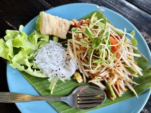 Som tam (80 THB)  at Mr Green in Chiang Mai