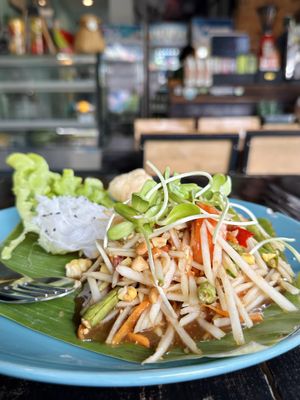 Som tam (80 THB)  at Mr Green in Chiang Mai