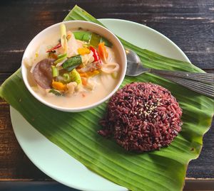 Coconut soup at Mr Green in Chiang Mai