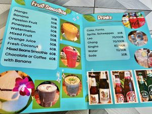 Drinks menu  at Mr Green in Chiang Mai