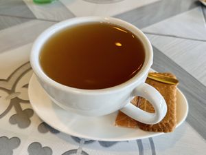 Hot ginger tea (40 THB)  at Mr Green in Chiang Mai